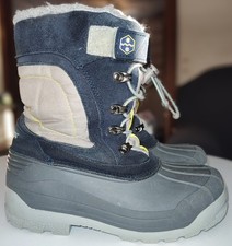 Khombu Erica Front Bungee Boot Little Kid/Big Kid Blue Gray 5M US