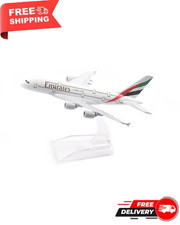 16CM Emirates A380 Die Cast Metal Desk Aircraft Plane Model Stand UK
