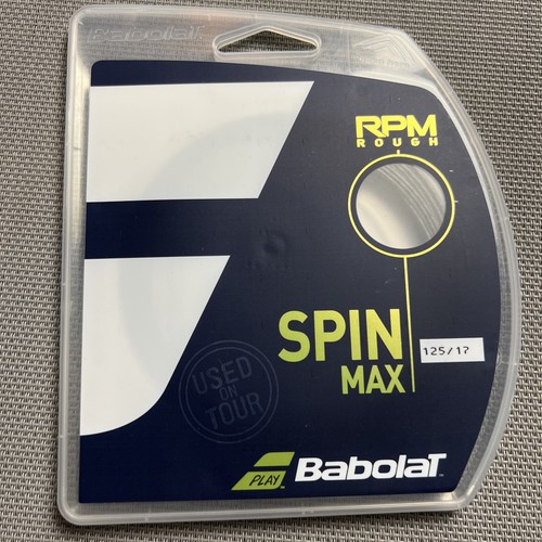 NEU BABOLAT RPM ROUGH SPIN MAX 125/17G DUNKELGRAU 40' MONOFILAMENT E6