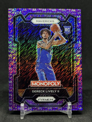 2023-24 Panini Dereck Lively II #24 Prizm Monopoly Purple Millionaire /50 Rc SP 