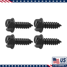 Black Stainless Steel License Plate Screws 4 Pack Slotted Hex Head Us Carstr Black Stainless Steel License Plate Screws 4 Pack Slotted Hex Head Us Carstr