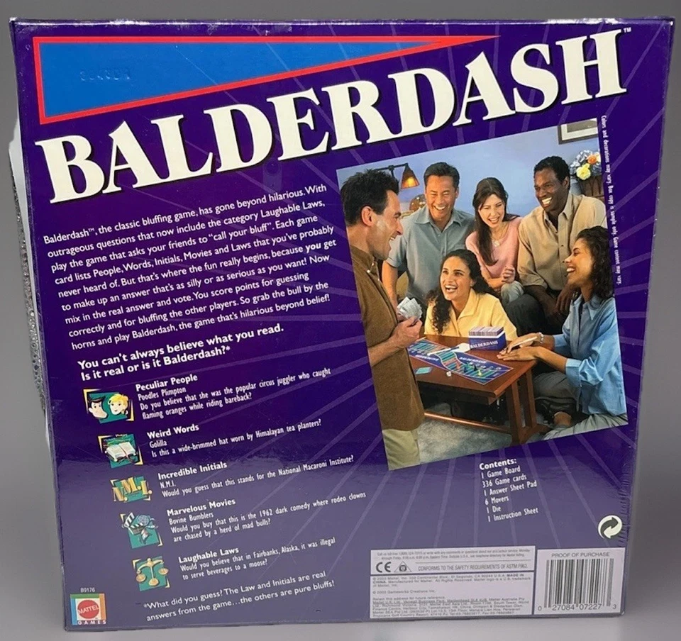 2003 Mattel Balderdash - The Classic Bluffing Party Game Sealed - Image 2 of 3