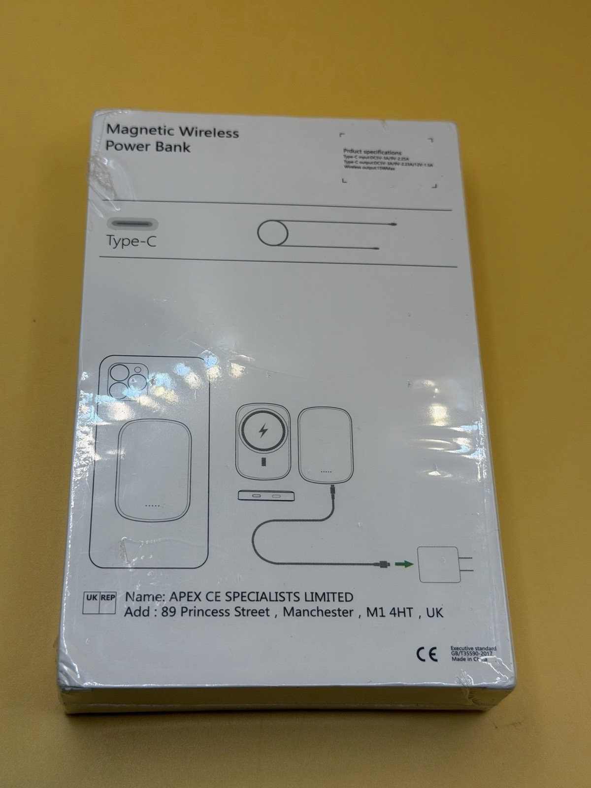 10000mAh Magnetic Wireless Power Bank for any mobile, supports wireless charging image 3