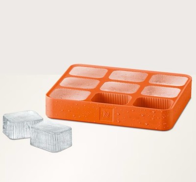 Nespresso Barista Pantone Ice Cube Tray stackable silicon tray mandarin orange