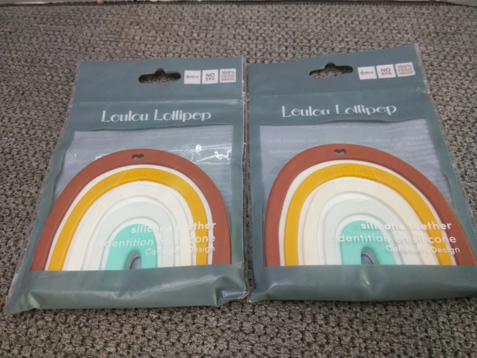 NEW Loulou Lollipop 6M+ neutral rainbow Baby Teether Toy BPA Free Silicone (2PK)
Opens in a new wind