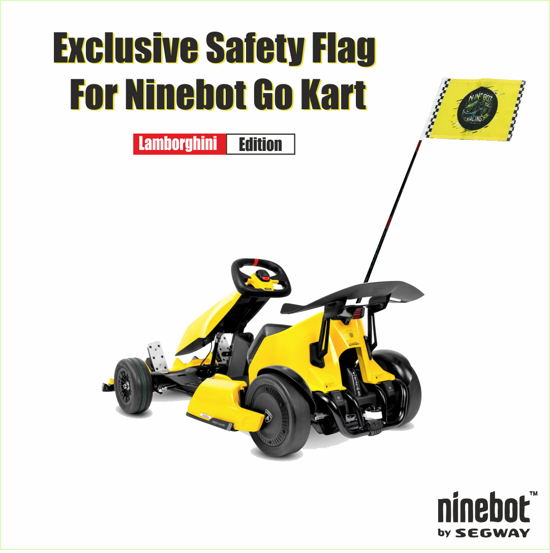 Exclusive Yellow Safety Flag for Ninebot GoKart Lamborghini High