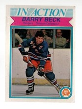 1982-83 O-Pee-Chee Barry Beck In Action New York Rangers #220 Poor (crease)