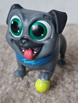 Disney Jr Puppy Dog Pals Bingo Gray 1.5'' Figurine Figure Cake Topper-Just Play