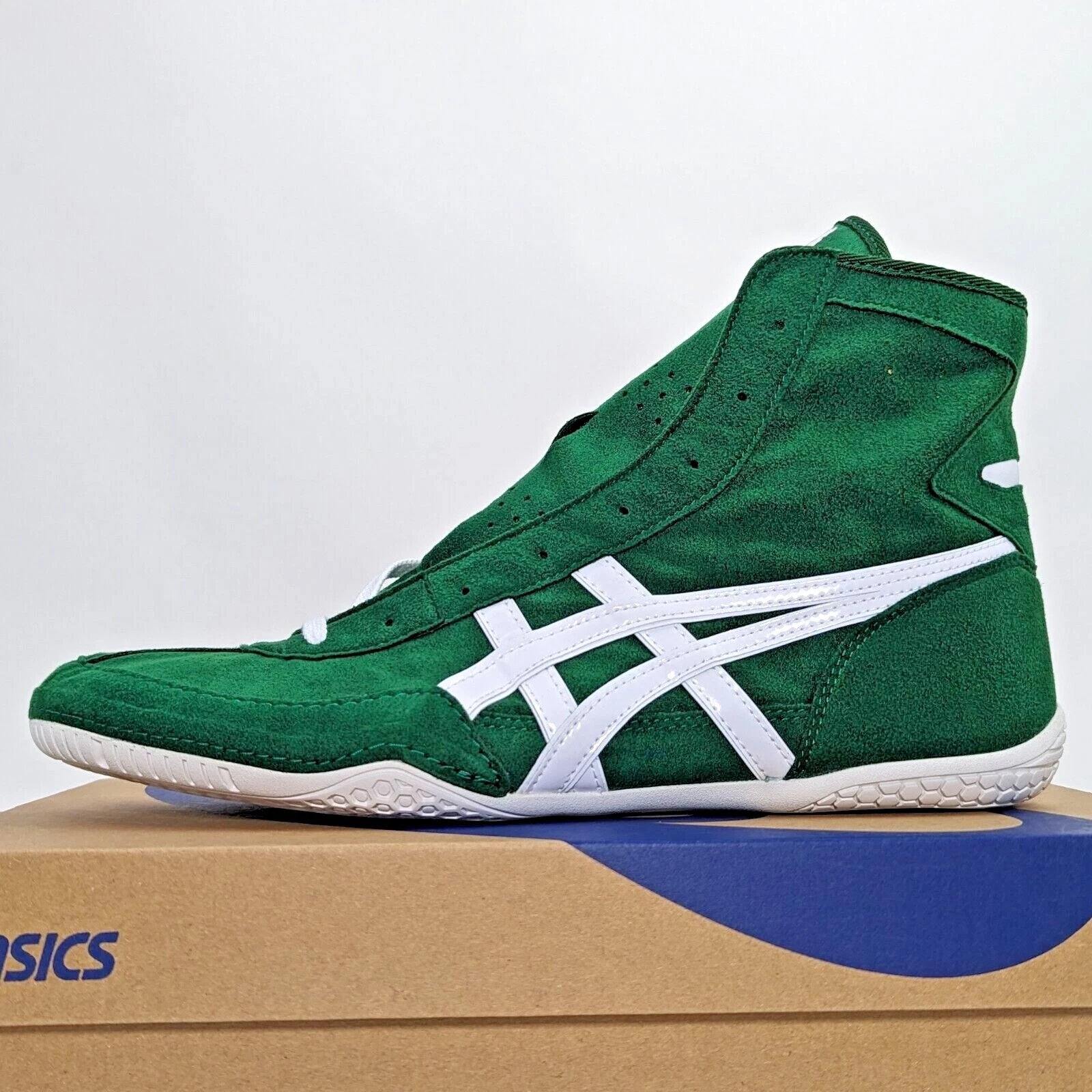 Scarpe da wrestling ASICS 1083A001 verde bianco EX EO (successore TWR900)