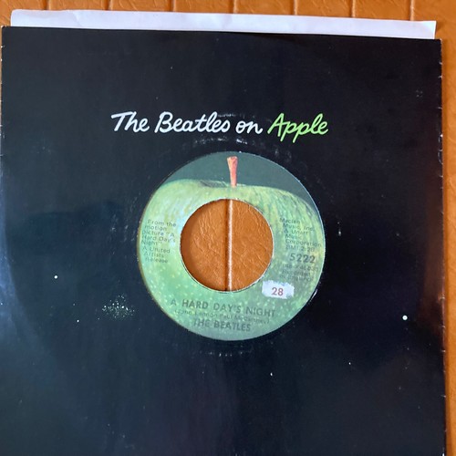 BEATLES A HARD DAY'S NIGHT VINYL 45 RECORD 7" PLAY TESTED RARE APPLE LABEL 5222 - 第 1/6 張圖片