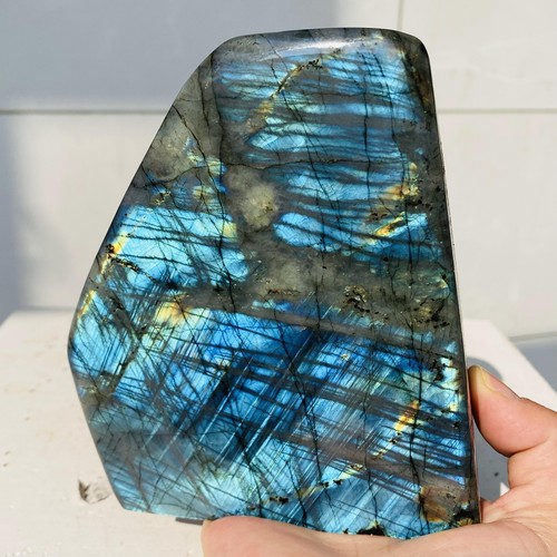 Natural Labradorite Quartz Crystal Freeform Mineral Specimen Healing 1480g - Picture 10 of 17