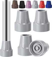 4 Pack Replacement Rubber Cane Tips 3/4 Inch Heavy Duty Rubber Crutch Tips Non