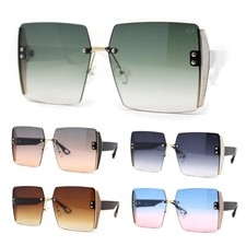 Womens Glitter Luxe Rimless Chic Butterfly Designer Sunglasses
