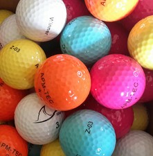 Golfbälle bunt, neu Turnierqualität, 432 Dimple APM-TEC Z-03 mit weiß