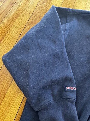 Vintage Jansport UMASS Navy Drawstring Hoodie Size L Women’s Massachusetts MA - Picture 2 of 17