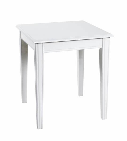 Haku Beistelltisch Couchtisch Wohnzimmertisch Massivholz, Weiß Lackiert 45X45 Cm-image