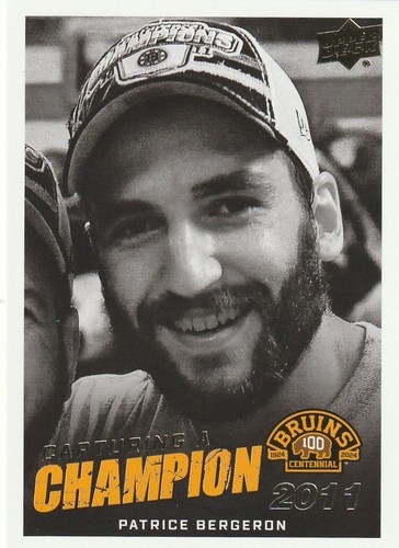 PATRICE BERGERON 2023-'24 BOSTON BRUINS CENTENNIAL CAPTURING A CHAMPION GOLD