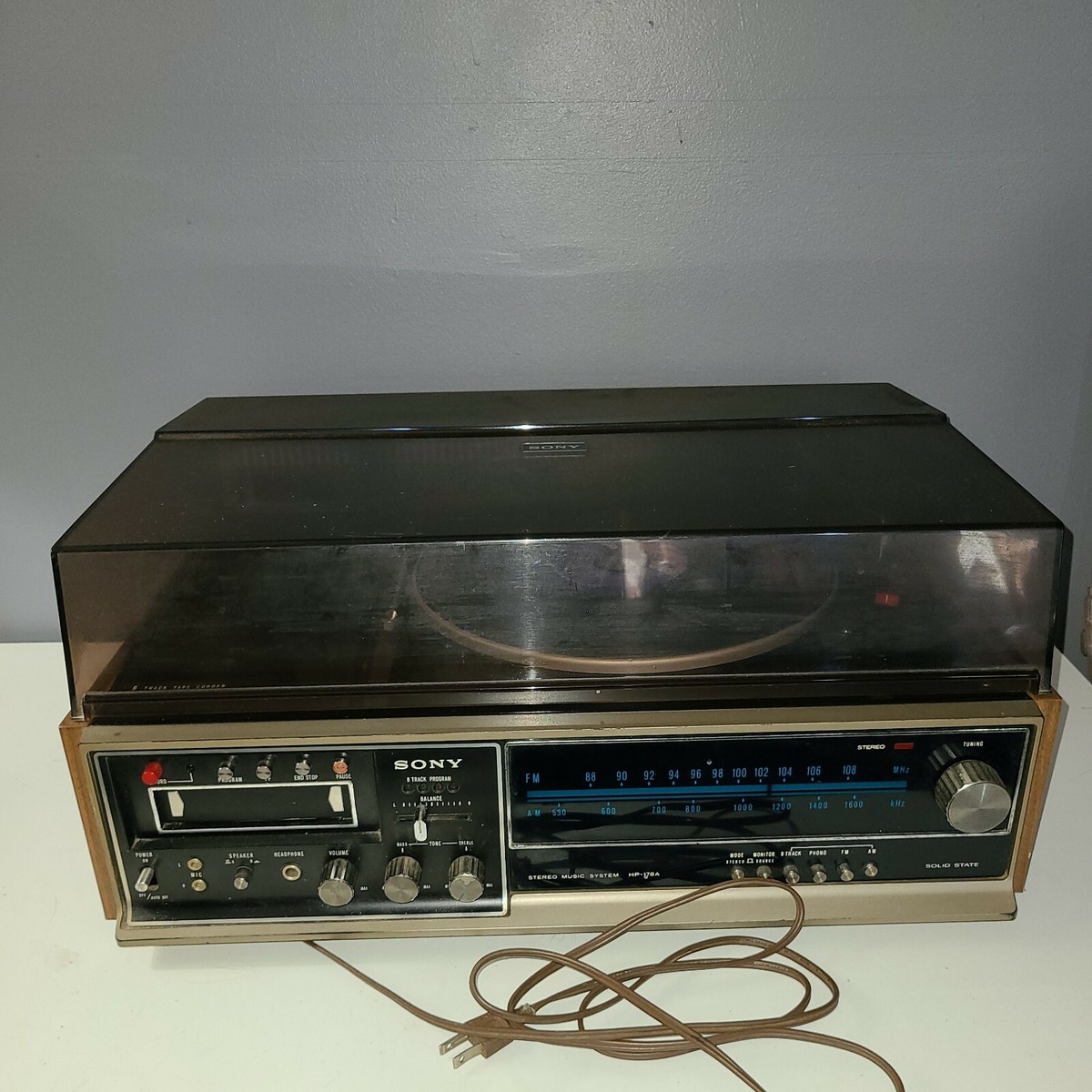 Vintage Sony HP-178A Solid State Stereo Music System Record Player