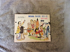 1971-72 INDIANA PACERS MEDIA GUIDE Yearbook 1972 ABA MEL DANIELS Program AD
