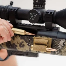 2pcs 2 Rounds Ammo Holder Patch Adhesive Cartridges Hook&Loop Rifle Bullet Pouch