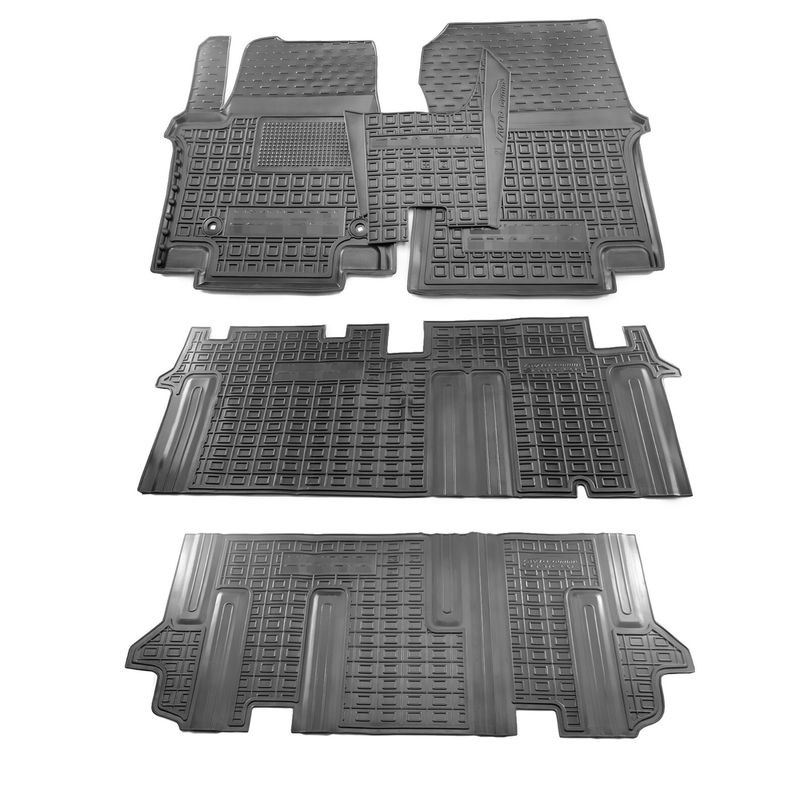 Car Floor Mats HYUNDAI STARIA 9 SEATS 2020—2024 Custom Fit All Weather