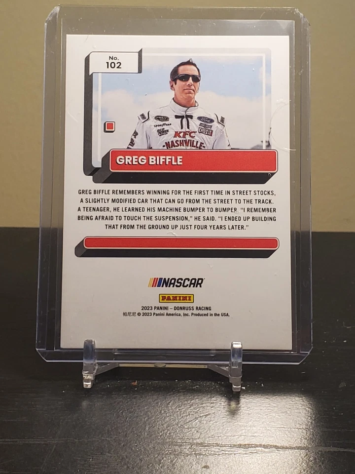 2023 Donruss Racing - GREG BIFFLE - Blue /199 - SP #102 - Image 2 of 2