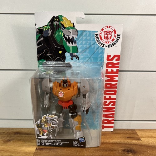 Transformers Robots In Disguise Warrior Class Gold Armor Grimlock - Figura Convertibile In 10 Passi Con Armatura Dorata