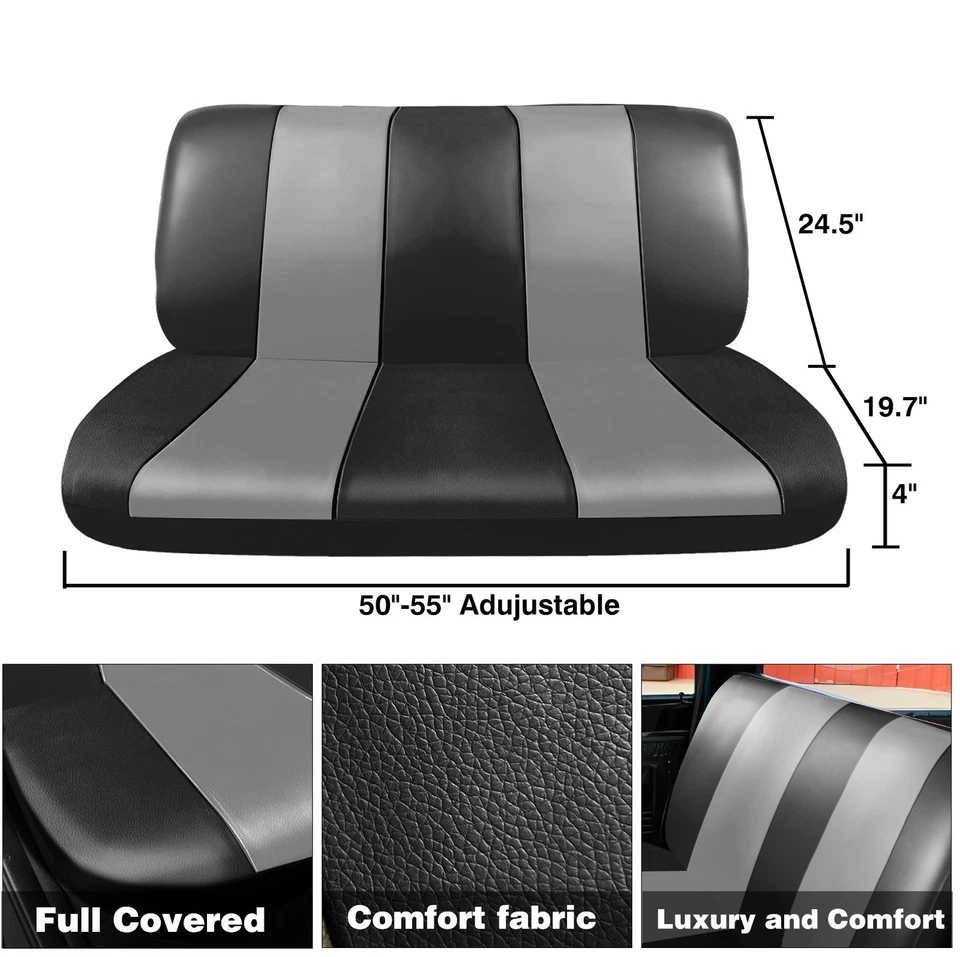 Cubierta de asiento de banco delantero para Chevrolet S10 1982-1991 1990 tamaño completo Foto 2 de 4