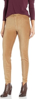 Hue womens Corduroy Leggings Large camel Brown 12-14 w29