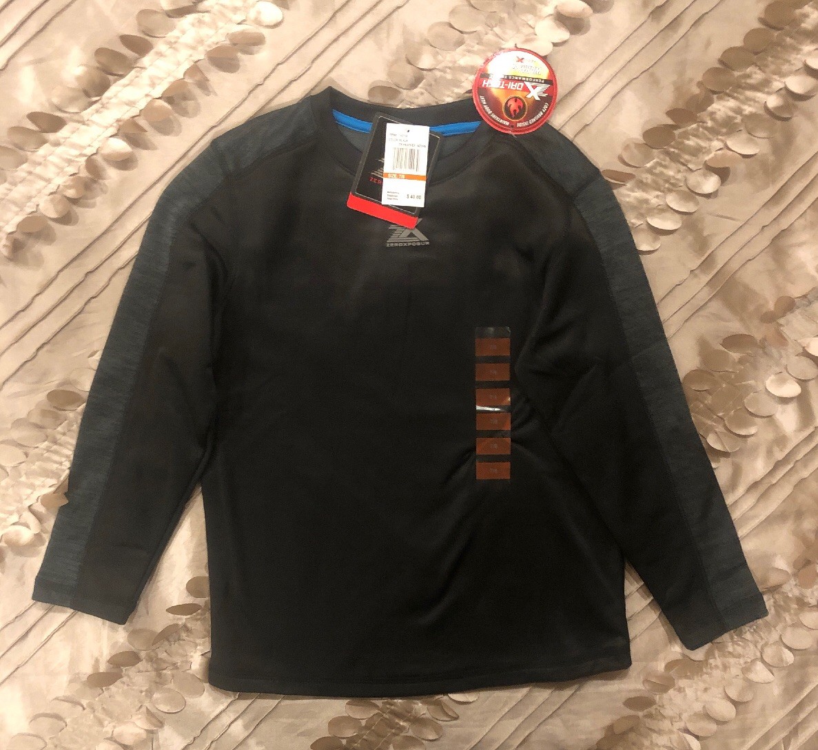 $40 ZeroXposur Boys Shirt ZX Dri-Tech Athletic Style Blue Size S