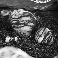 Black Net Jasper Stone Plug / Gauge