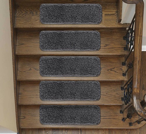 Stair Treads Carpet Mat Non Slip Skid Cleaning Machine Washable, Shaggy 22x67cm - Picture 9 of 88