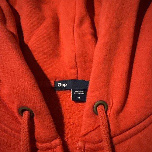 Gap Felpa con Cappuccio Donna Media Ricamata Spellout Full Zip Rossa Maniche Lunghe Tasche - Foto 3 di 6