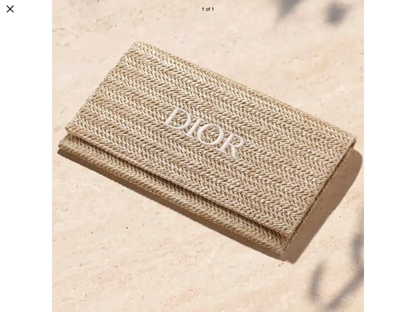 Pochette Dior en raphia neuve