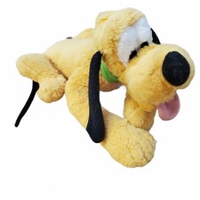 Disney Parks Original Pluto Laying Down Plush Stuffed Animal 10" Dog