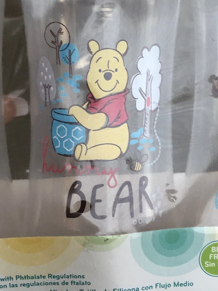 Biberones Disney Baby Winnie the Pooh 9 oz. Paquete de 3 flujos medios Foto 4 de 4