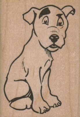 Fido 2 x 2 3/4'' Rubber Stamp, Animal Stamp, Dog Stamp