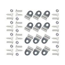 12x Stainless Steel Brake & Fuel Line Clamp w/Screw for 3/16" Brake Lines Tube