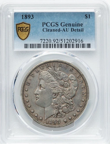1893 Morgan Silver Dollar $1 PCGS AU Details (916)