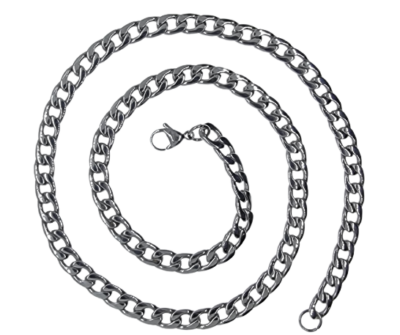 Collana in acciaio inox da uomo catenina spirale girocollo catena 70 cm x 4 mm 6