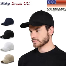 Cotton Baseball Cap Ball Dad Hat Plain Solid Washed Men Women Adjustable VC