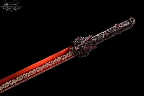 Handmade Katana/Manganese Steel/Fighting Master/Real/Collectible Sword/Red - Picture 9 of 12