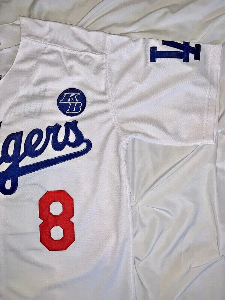 Kobe Bryant Los Angeles Dodgers #8 #24 Adult M L XL 2XL White