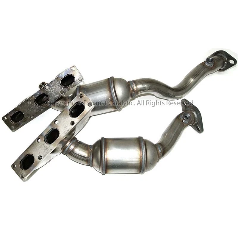 2001-2003 BMW 530I 2.5L coletor conversores catalíticos 2 peças PAR - Imagem 2 de 3