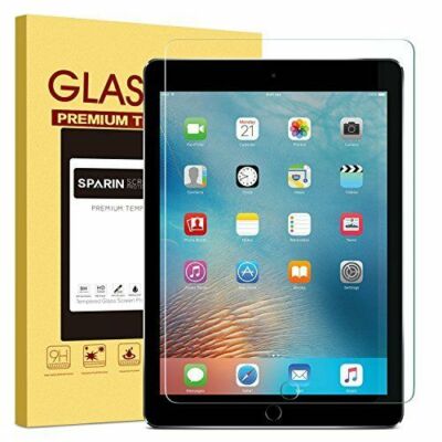NEW'C 2 Stuks, Screenprotector voor iPad 9,7 (Model 2018/2017),iPad 6,iPad 5,iPad Pro 9.7,iPad Air 2/iPad Air Installatieframe inbegrepen,Gehard Glass Schermbeschermer Film 0.33 mm ultra transparant
