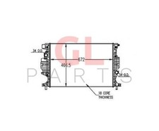 PER FORD FUSION 1.5L 1.6L 2L 2.5L 2017-2019 Radiatore Acqua DG9Z-8005-C Nuovo