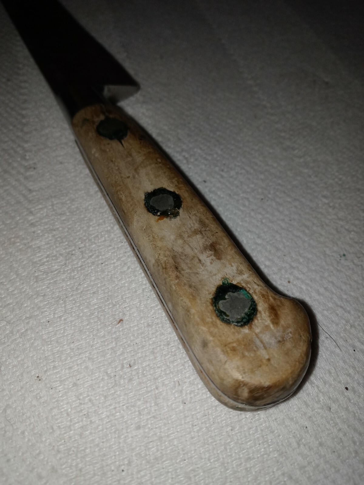 Vtg Sabatier Hoffritz Kitchen Cutting Knife Wood Handle 8 1/2