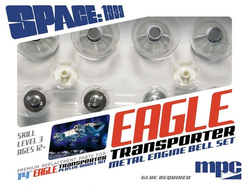 Space 1999 Eagle Transporter Metal Engine Bell Set Upgrade- for MPC913 - Picture 4 of 4