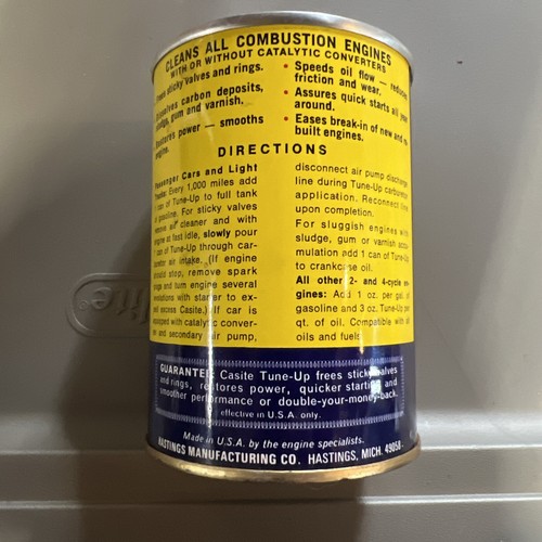 NEW SEALED FULL CAN 1978 Casite Engine Tune-Up Metal Can - Picture 5 of 5