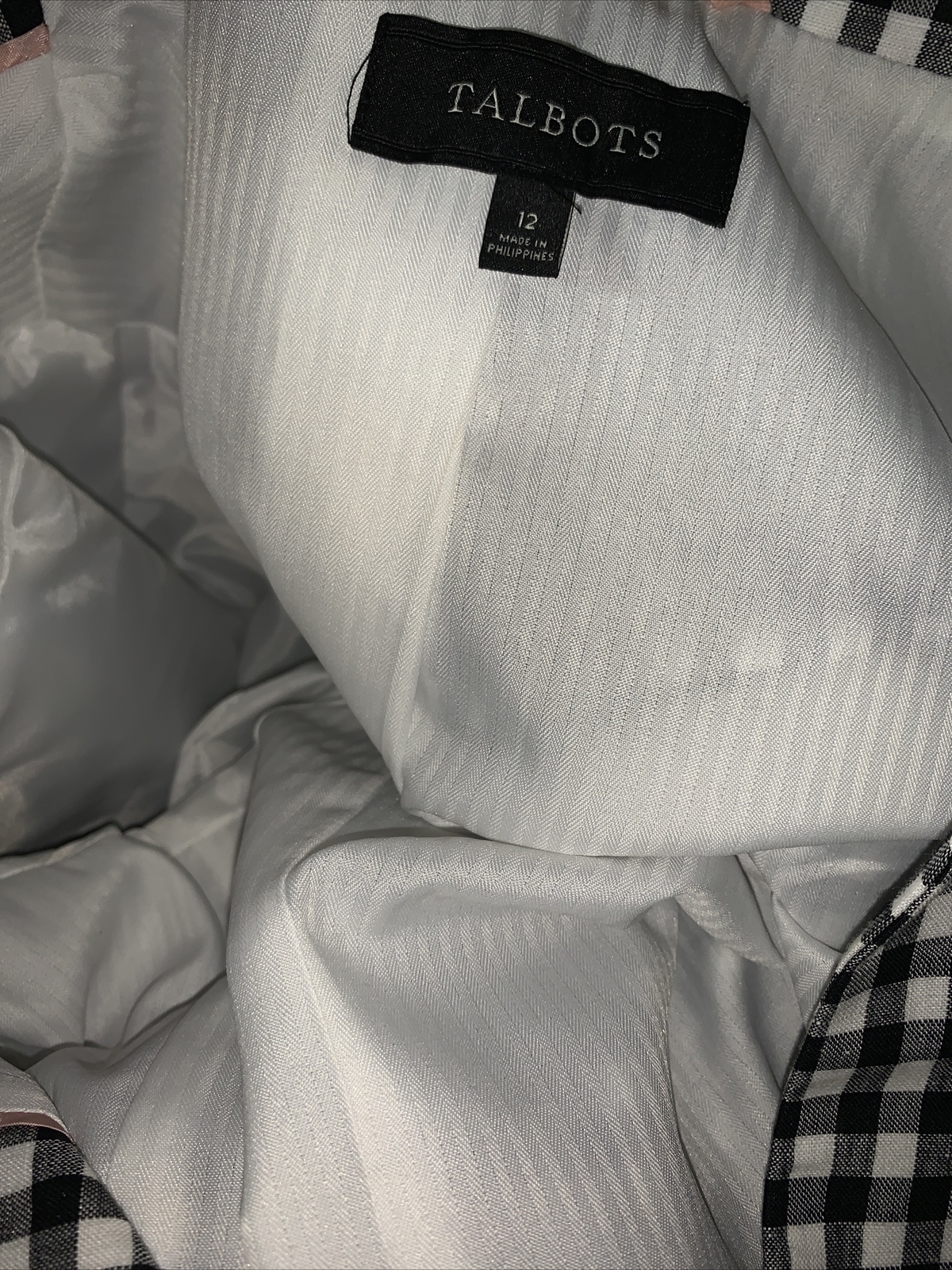 TALBOT'S Houndstooth Designer Lined Checkered Spo… - image 5